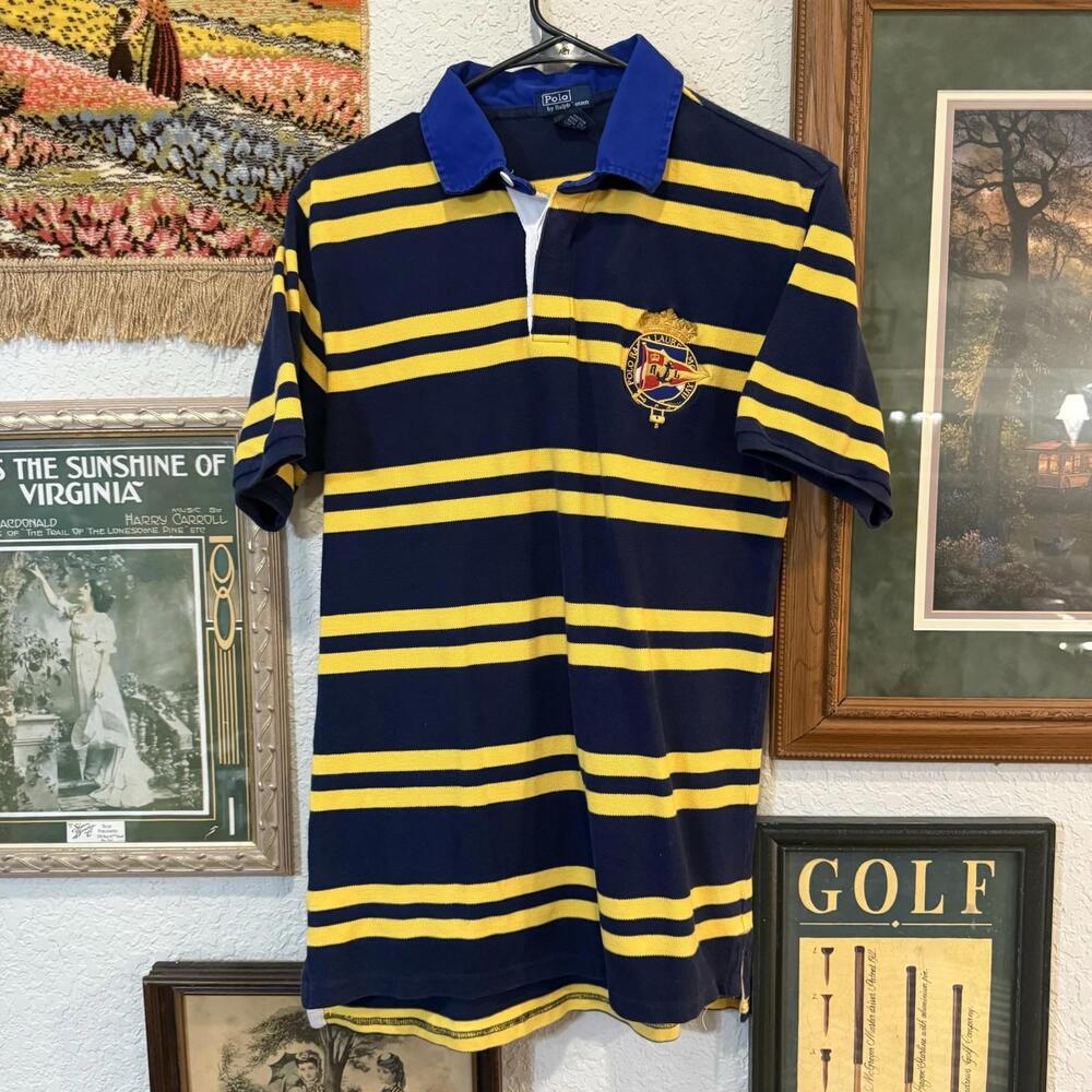 Vintage Polo Ralph Lauren Rugby Designer Shirt Size Boys XL Men’s Small